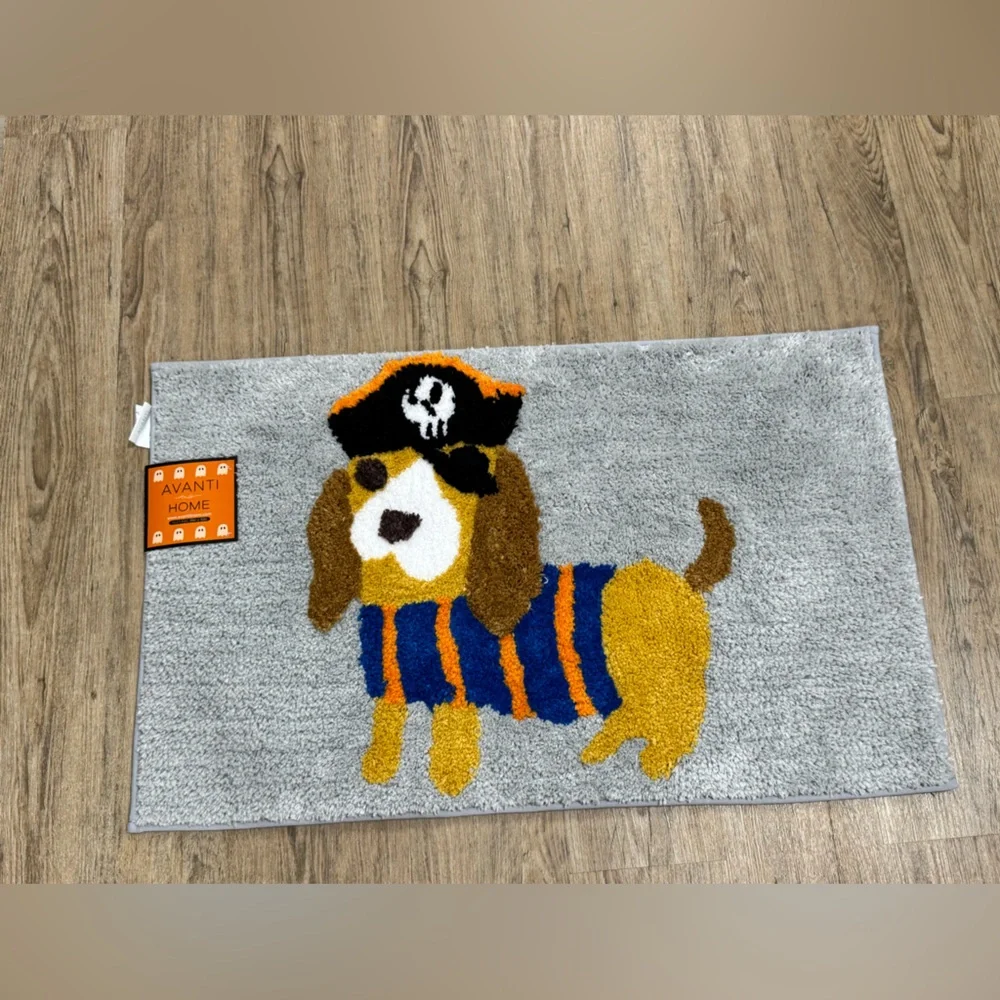 Avanti Pirate Dog Bath Mat - Gray, Blue, Orange, Brown